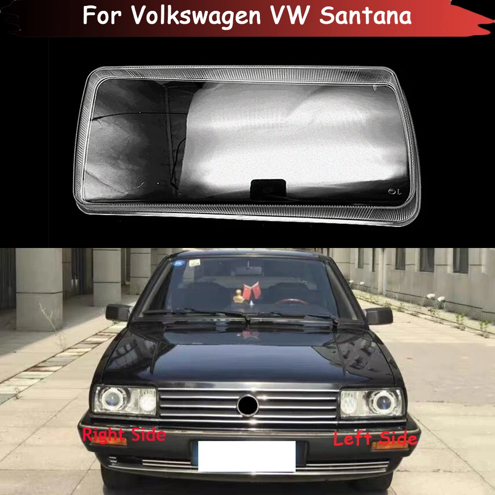 For Volkswagen VW Santana Front Headlight Shell Transparent Headlamp Cover Lamp Shade Plexiglass Replace Original Lampshdade