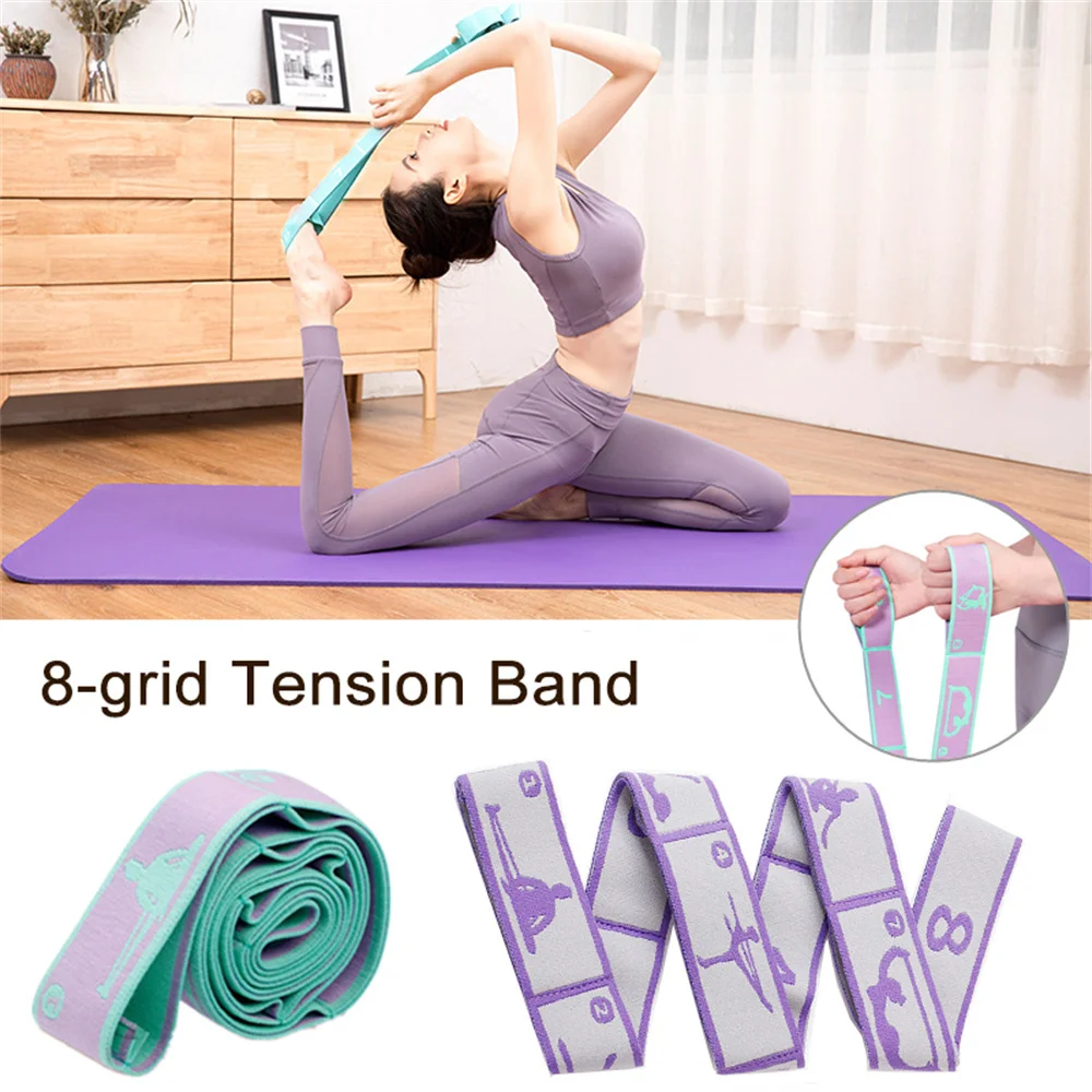 Slimming Resistance Band Yoga Auxiliary Stretching Belt Adult Latin Training Elastic Bands Beginner Pilates Multi-Functional Hot