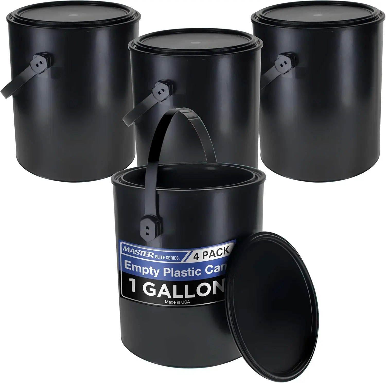 

Набор из 4 пластиковых ведер для краски объемом 1 галлон с герметичными крышками, устойчивыми к ржавчине и запахам, контейнеры для хранения