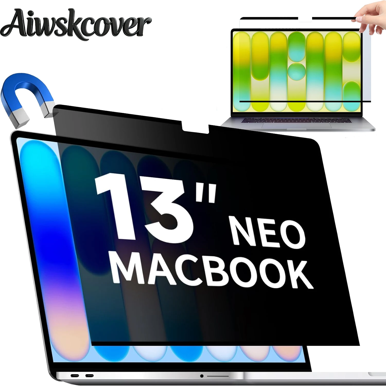 

Magnetic Privacy Screen For 2026 MacBook Neo 13-Inch, Removable Matte Privacy Screen For Mac Neo A18 Pro Chip,Laptop Accessories