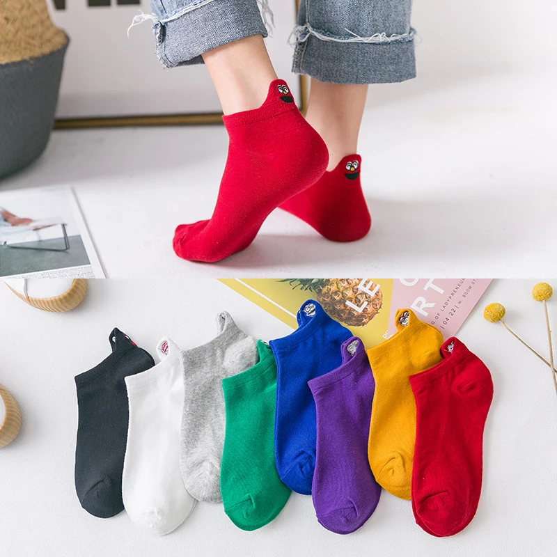 4 Paar lustige, kurz geschnittene Socken mit einem verspielten Motiv für Damen und Herren, vielseitig einsetzbar für Frühling und Sommer, lässig, atmungsaktiv, für den täglichen Gebrauch.