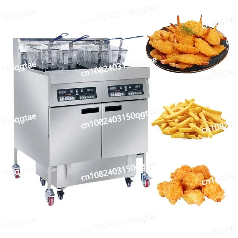 Industrial Equipment Gas Fryer Electronic Open Type Dual Gas Chicken Pressure Fryer