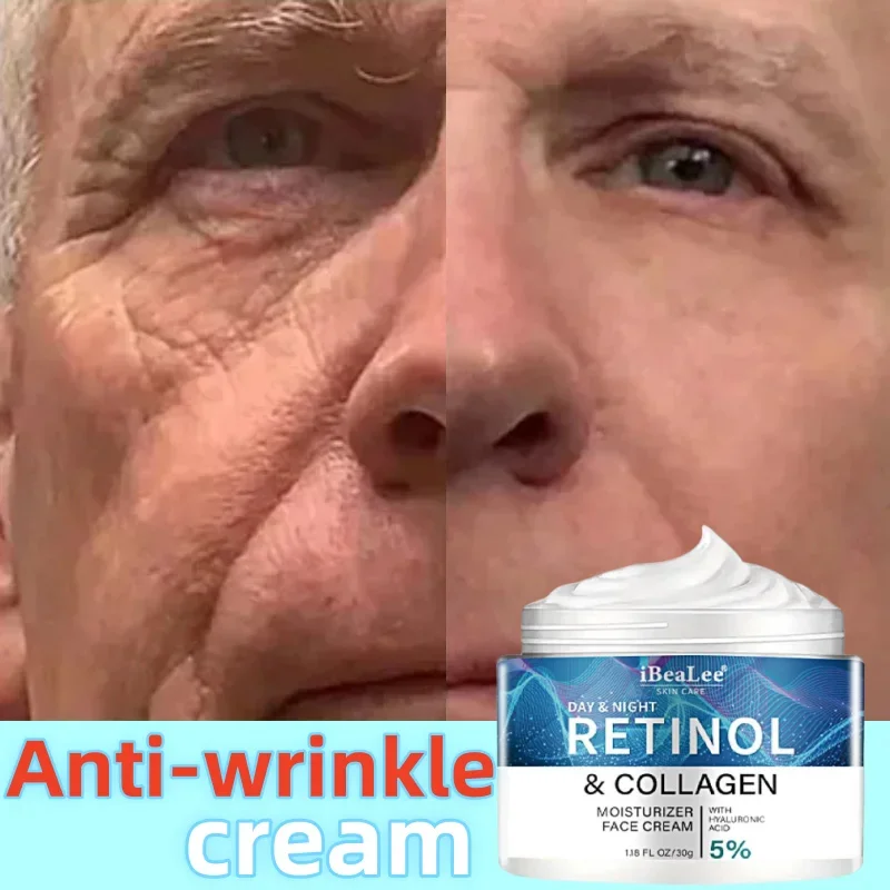 Retinol krem przeciwzmarszczkowy dla mężczyzn kolagen Anti-Aging usuwanie zmarszczek twarzy i szyi skuteczne nawilżanie ujędrniająca koreańska pielęgnacja skóry