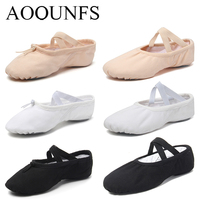 Girls Women Ballet Slippers Ballet Shoes Adult Split Sole Gymnastics Training Shoes Canvas Soft Kids Ballerina Dance Shoes
