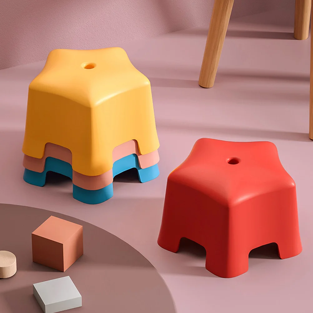 1 قطعة مقعد غير قابل للانزلاق مسند للقدمين أثاث منزلي محمول مقعد لون مشرق تصميم فريد عملي لغرفة النوم #3