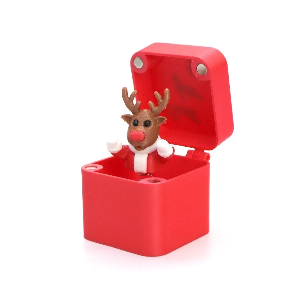 

Creative Santa Claus Snowman Christmas Prank Box Plastic Quirky Joke Gift Boxes Annoying Present Funny Desk Decoration