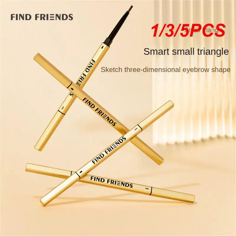방수 오래 지속되는 메이크업 눈썹 펜슬, 작은 골드 바 눈썹 펜슬, 1 개, 3 개, 5 개 없음