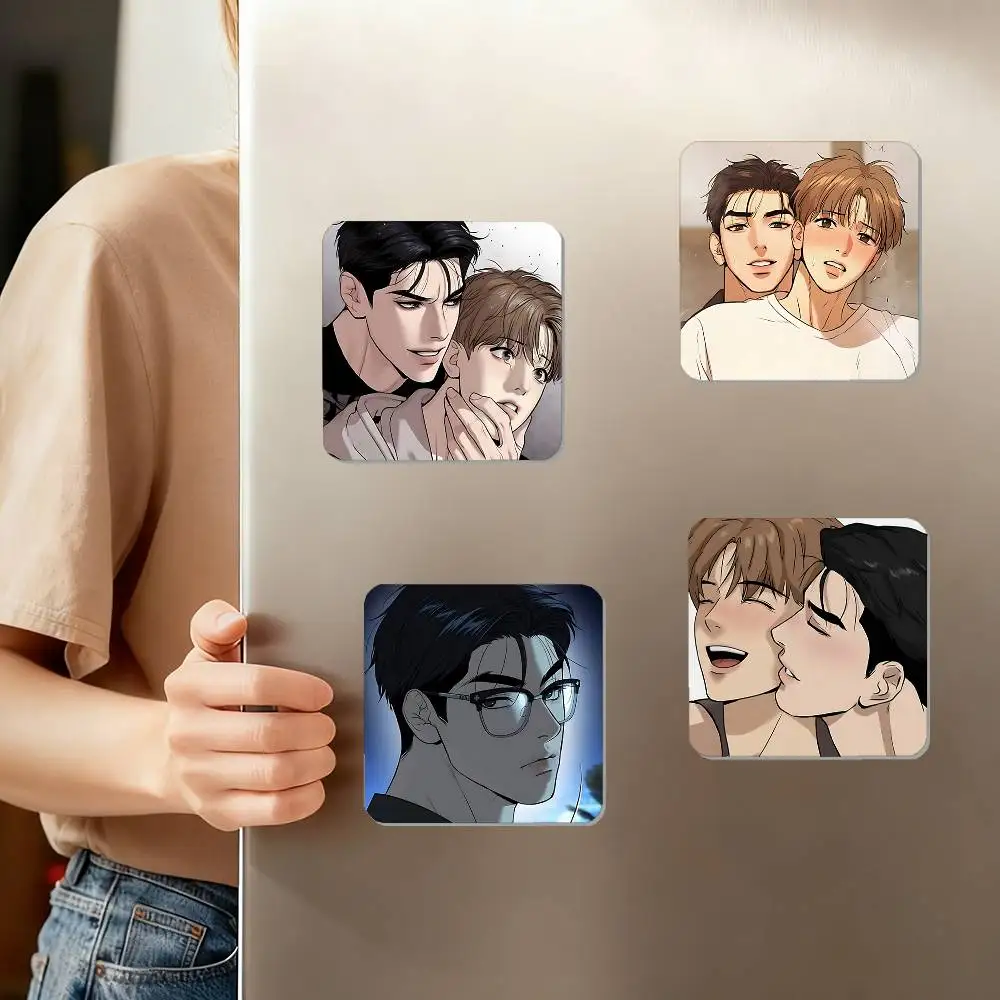 Manhwa Button Pin Bl Manhwa Jinx Refrigerator Magnet Square Stickers - Can Be Used To Personalize Home Decoration And Are Ideal