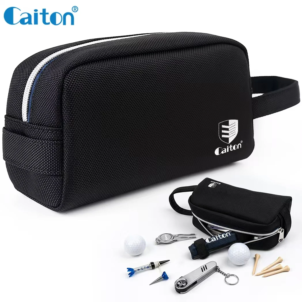 Caiton Golf Travel Bag – Hangable, Multi-Functional, Durable, Stores Balls, Tees, Tools, Phone, Accessories, Great Golf Gift