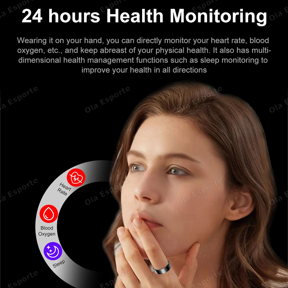 2025 New For Xiaomi Smart Ring Heart Rate and Blood Oxygen Monitoring Rings For Man 10ATM Waterproof Multi-sport Modes Smartring