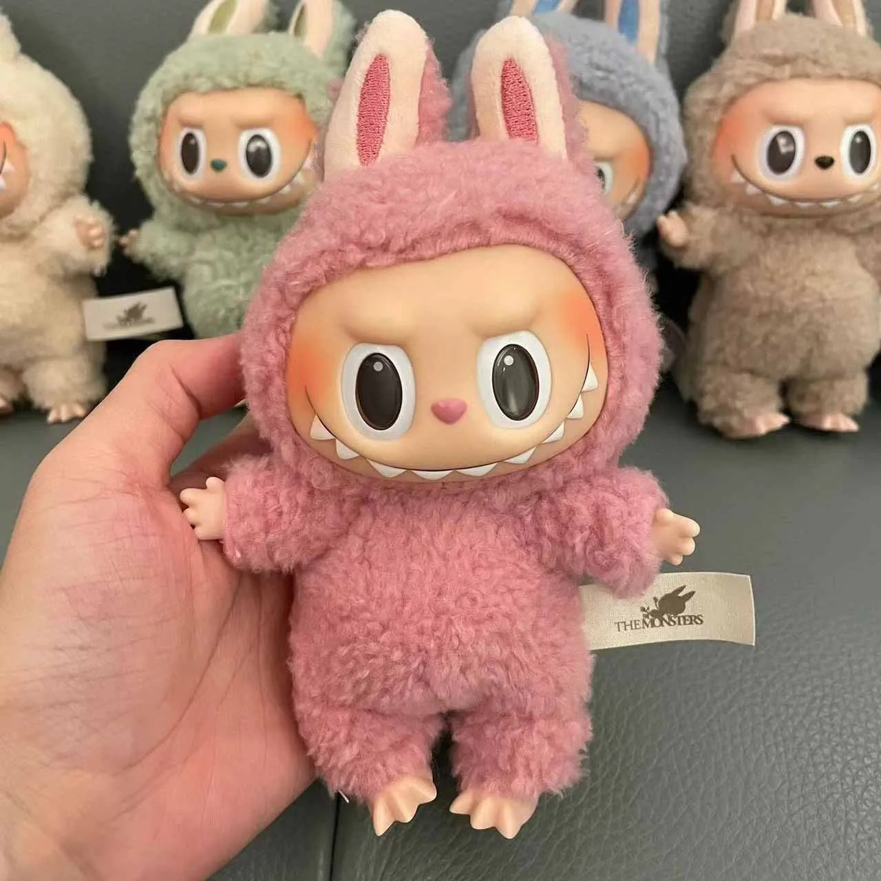 High Quality Cute Labubu The Monsters Box Toys Cardiac Macarone Kawai Guess Bag Figure Model Bag Gift 1:1 Replica Goods