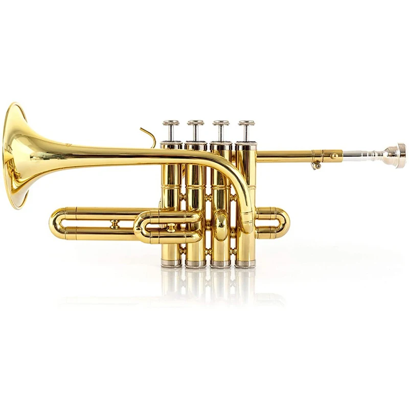 

Professional Bb Trumpet Brass Gold Lacquer surface trumpet tone trumpet high Quality Monel Piston