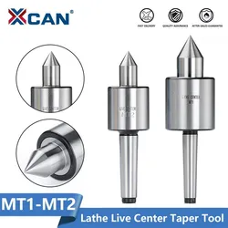 XCAN 0.001 Live Revolving Milling Center Taper MT1 MT2 Lathe Live Center Taper Tool Lathe Machine Center Tool