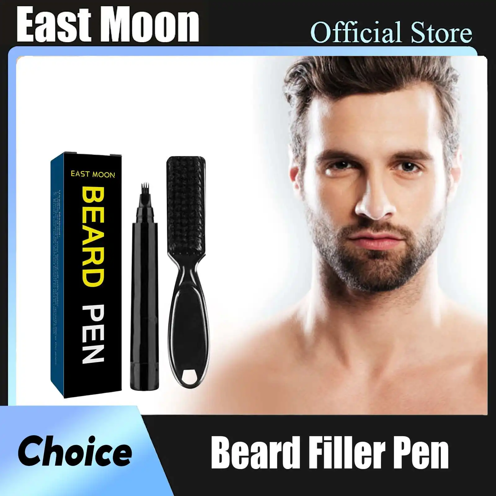 Beard Filler Pen Waterproof Pen Kit Beard Shaping Lasting Repair Moustache Coloring Black Brown Hair Repair Beard Enhancer Pen