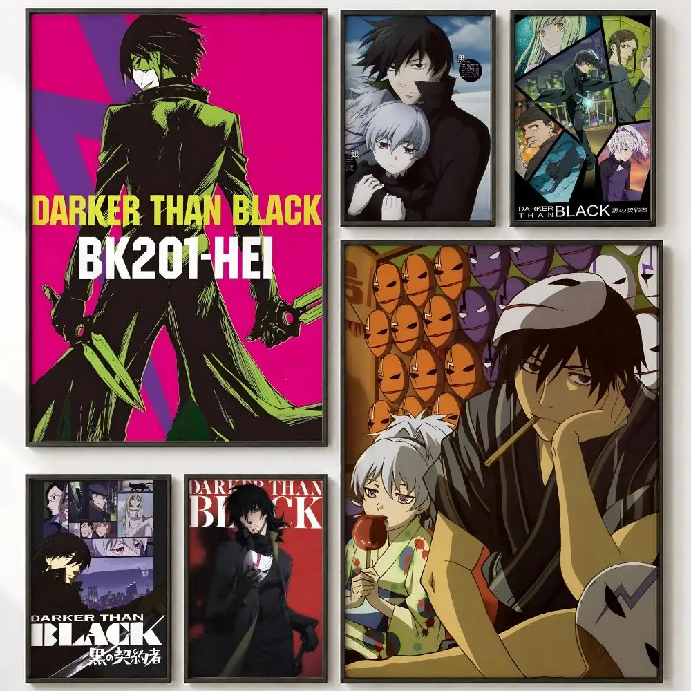Anime Darker than Black Poster HD Poster Wall Art Self-Stick No-Residue for Home Cafe Office Great Gift