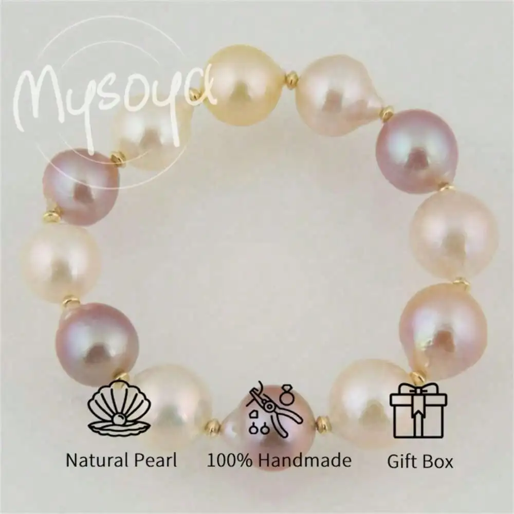 

MYSOYA яркий цвет, браслет Эдисона с пресноводным жемчугом, 10-11 мм, подарочная коробка с жемчугом, июнь, подарок на день рождения, свадебный подарок, подарок на годовщину