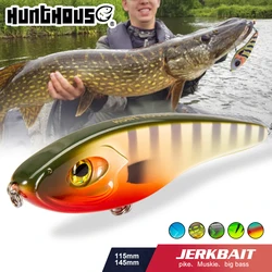 Hunhouse Jerkbait Musky Buster Pike Fishing Hard Lure Jerk VIB Baits affondamento lento Big Bass Pike Pesca Leurre jerkbaits