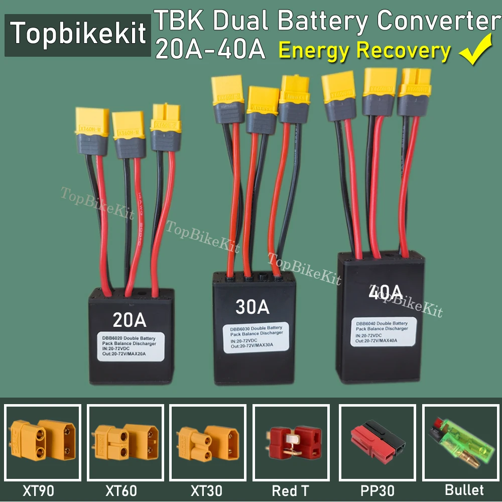20 فولت-100 فولت 20A/30/40A Ebike بطارية مزدوجة التفريغ محول الجلاد المزدوج البطارية وحدة متوازية دعم استعادة الطاقة #1