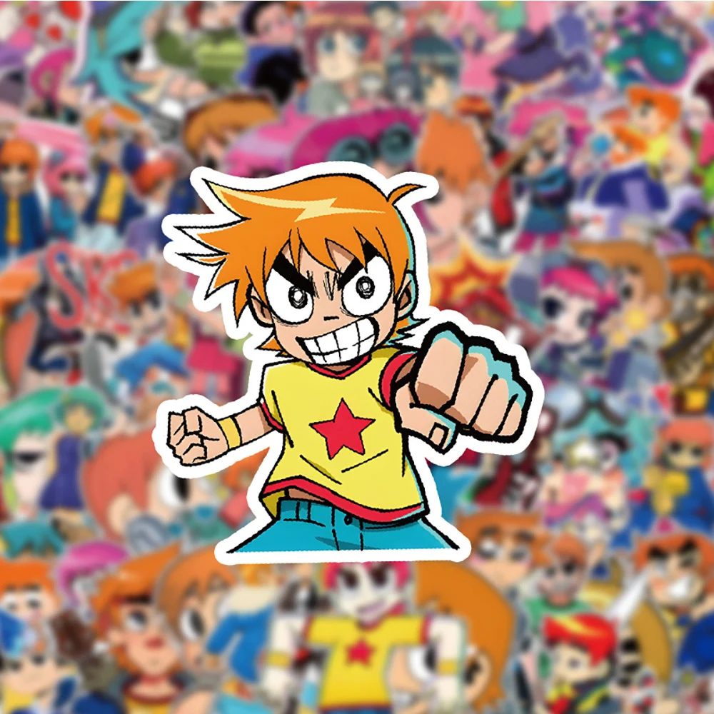 10/30/50pcs Anime Scott Pilgrim Graffiti Stickers Waterproof Decals Cool Cartoon Sticker Toy DIY Luggage Computer Car Stationery