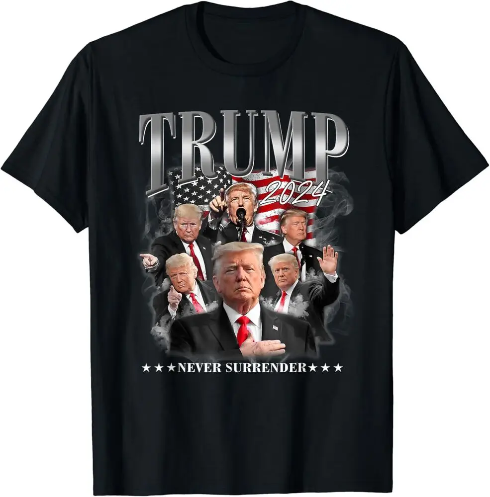 NEW Best President Donald J Trump 2024 Never Surrender Tee T-Shirt   Anime Graphic T-shirts for Men Clothing Women