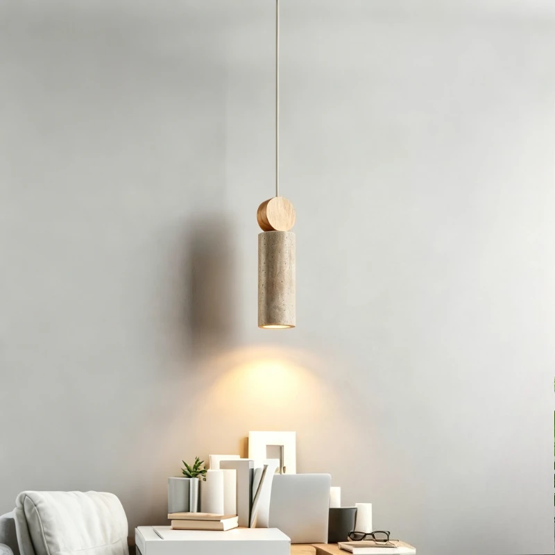 

Японский современный дизайнерский светильник в стиле ваби-саби для спальни, подвесной светильник-бар, желтая люстра из камня, подвесная лампа для кровати.