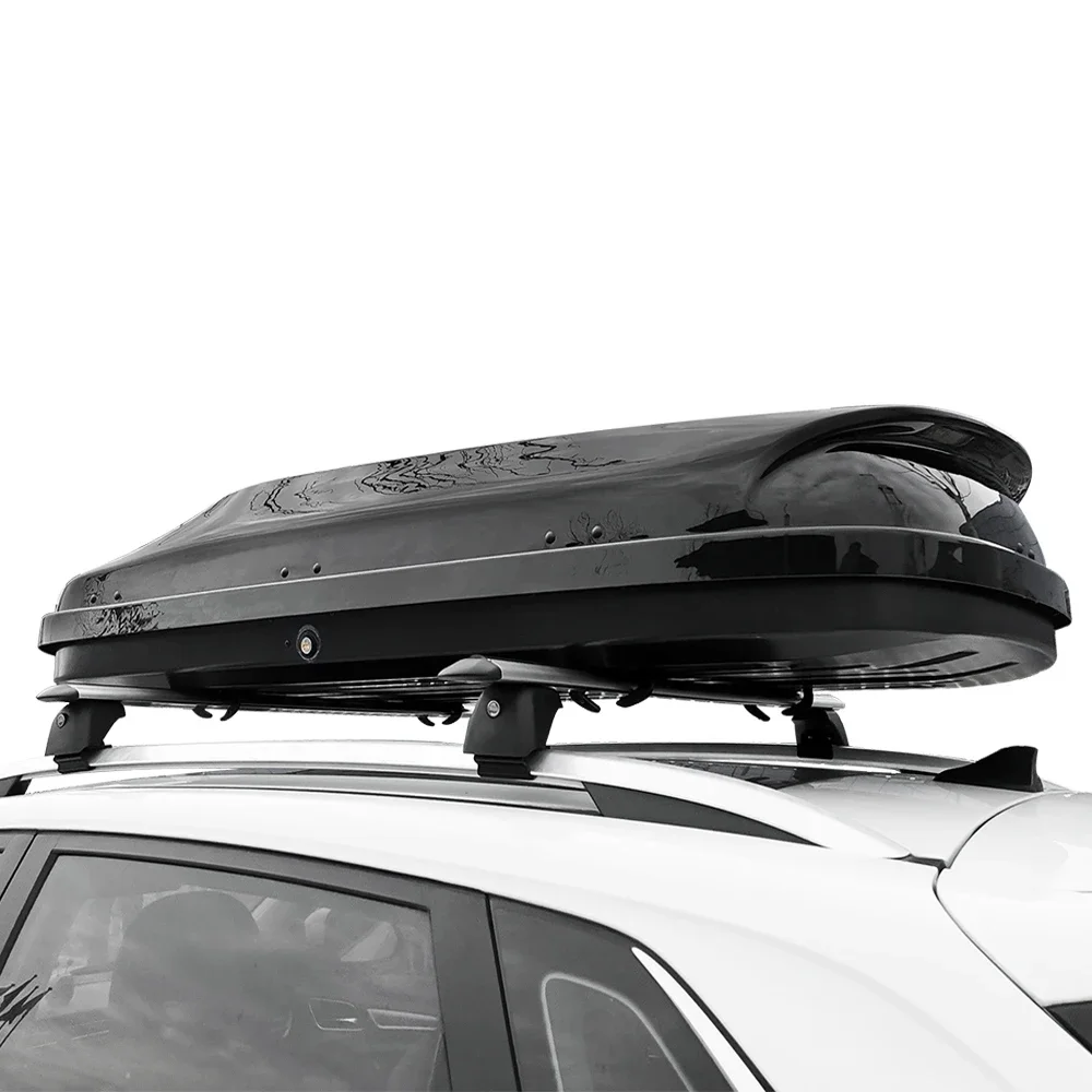 Car Roof Top Cargo Box Bed Rv Lift Canopy ABS Waterproof Sports Design Dual Side Opening 320L Capacity Single/Double Bed