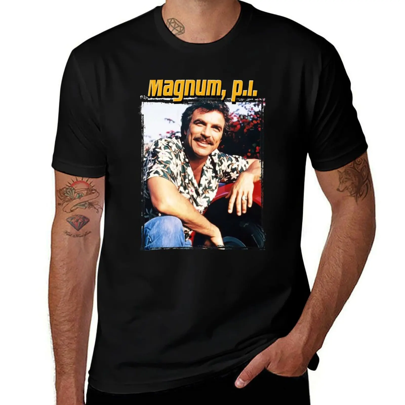 

Magnum P.I T-Shirt funny costumes shirts graphic tees Short sleeve tee vintage clothes T-shirts for men cotton