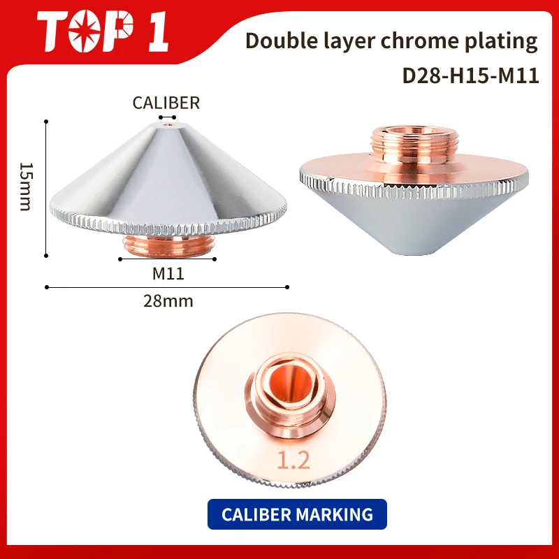TOP 1 10 Pz D28 Ugello Laser Singolo e Doppio Strato Calibro 0.8 - 5.0 Per Precitec WSX HGS Testa di Taglio Laser In Fibra