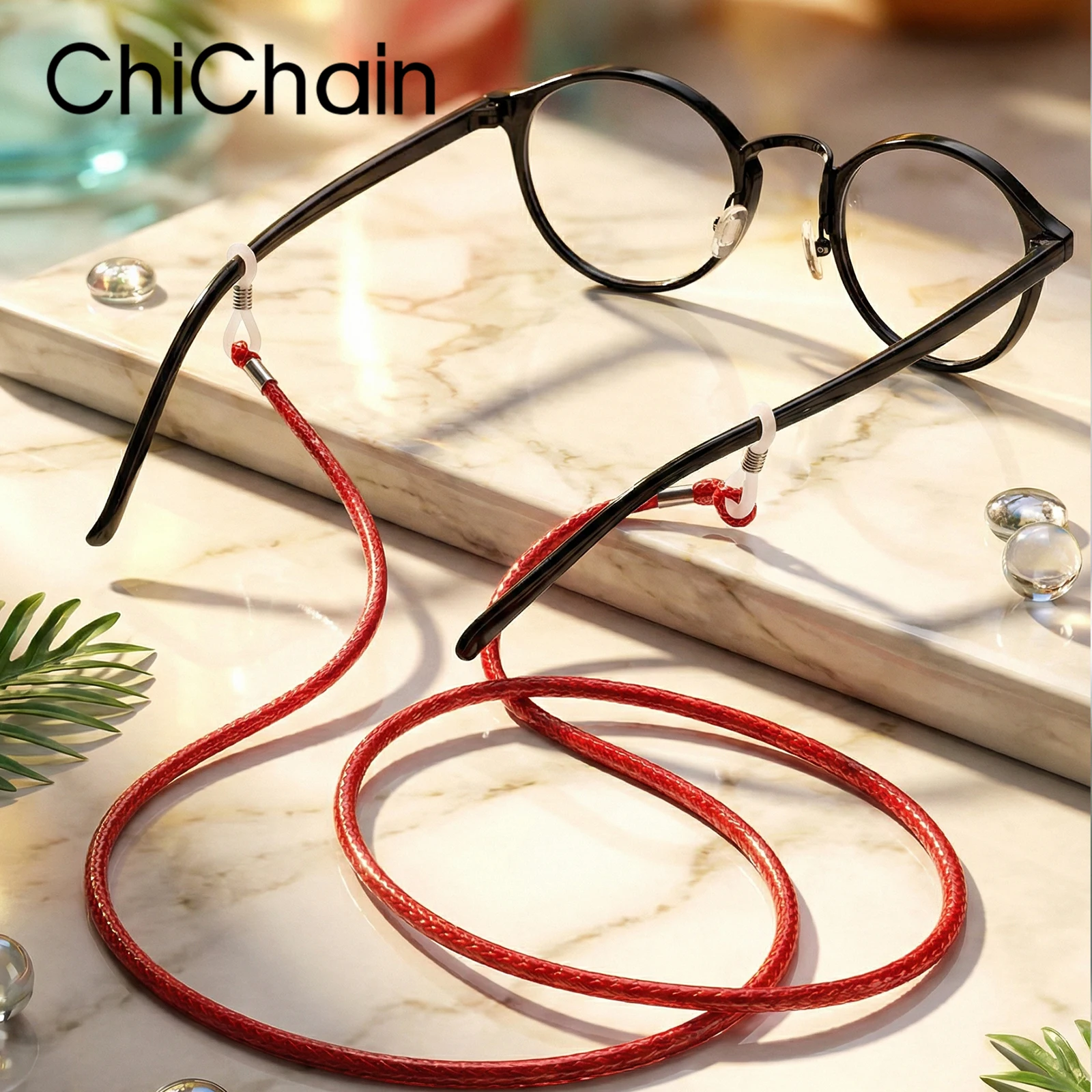 CHICHAIN Handmade Glasses Chain & Strap, Anti-Slip Braided Nylon Eyewear Retainer, 16 Cute Colors, Fits Eyeglasses & Sunglasses