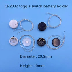 CR2025 CR2032 Coin Button Cell   Batteries  6V round Holder Case Battery Socket Holder Case Cover With ON/OFF Switch Leads