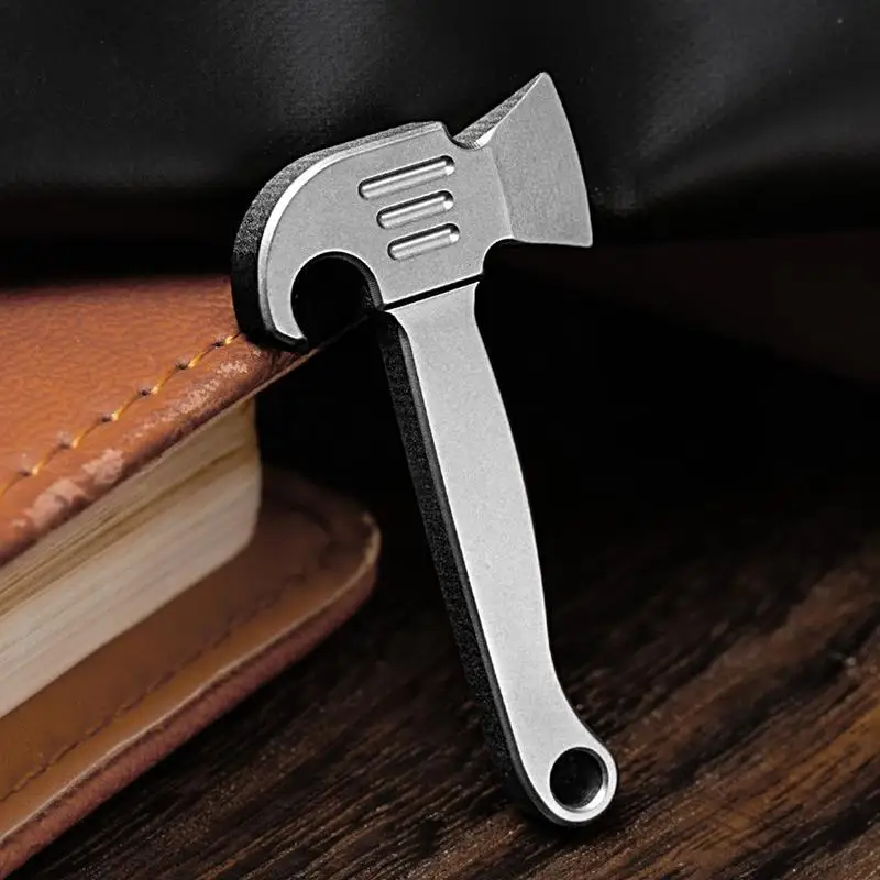 Pocket Axe Tool Tiny Thumb Hatchet Box Cutter Tools Pendant Titanium Alloy Multifunctional Pocket Tiny Hatchet For Christmas