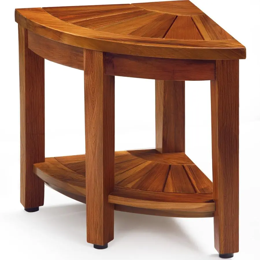 

Угловая скамейка для душа из тикового дерева 18, табуретки для душа для внутреннего душа, угловая скамейка из тикового дерева, водонепроницаемый стул для ванной, сиденье для ванной комнаты с местом для хранения