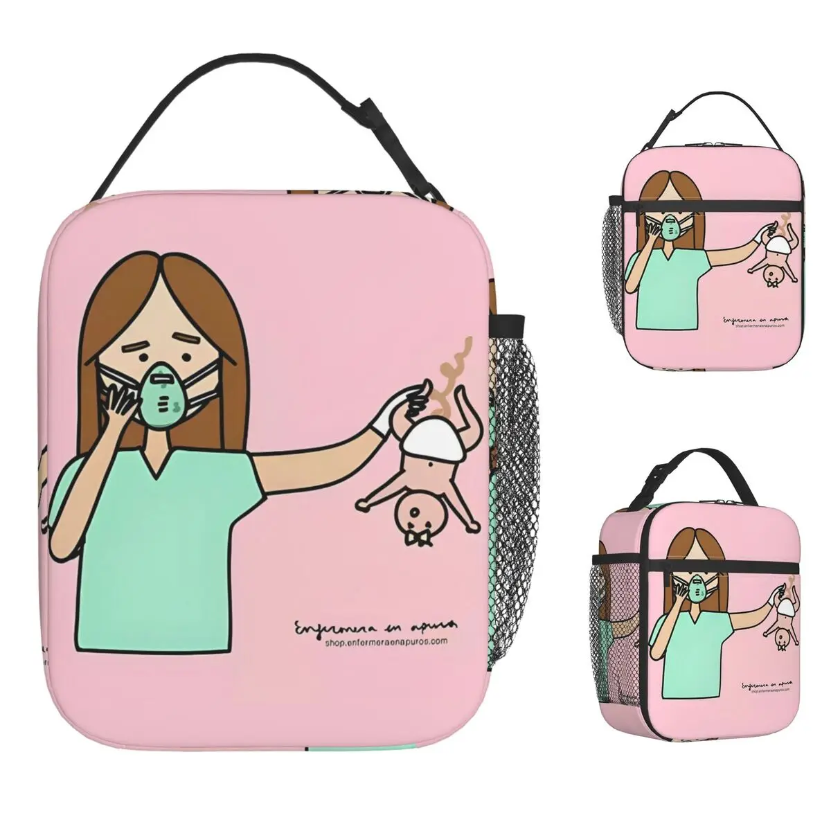 

Enfermera En Apuros Doctor Nurse Medical Lunch Bag Portable Lunch Box Unisex Outdoor Picnic Cooler Bag Kawaii Lunch Bags