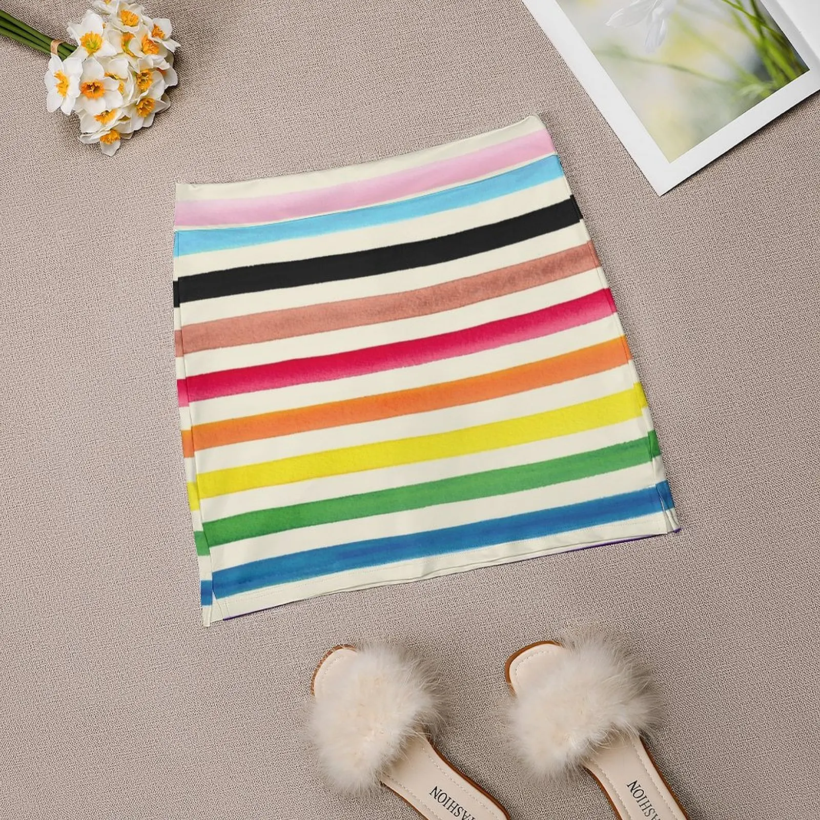 Progress Pride Stripes Mini Skirt dresses for prom Woman clothing 90s vintage clothes women's skirts trend 2024