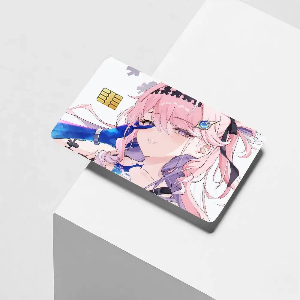 Game Wuthering Waves Denia Credit Card Decorative Card Stickers Suitable For Bank Cards Metro Transit Anti-scratch Gift 4PCS