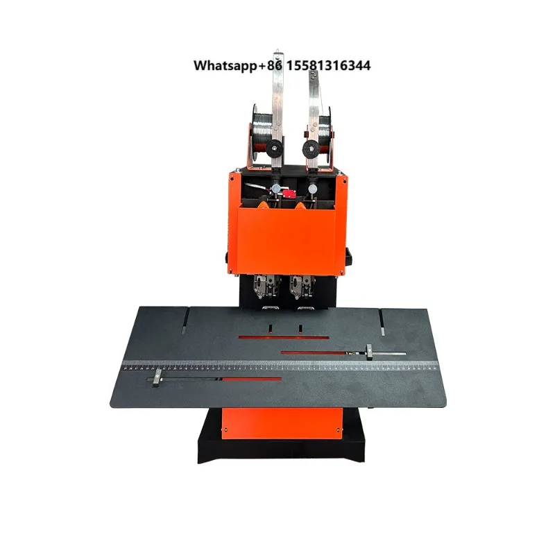 New condition heavy-duty double-line binding machine for office and factory use, manual paper handling for books and brochures