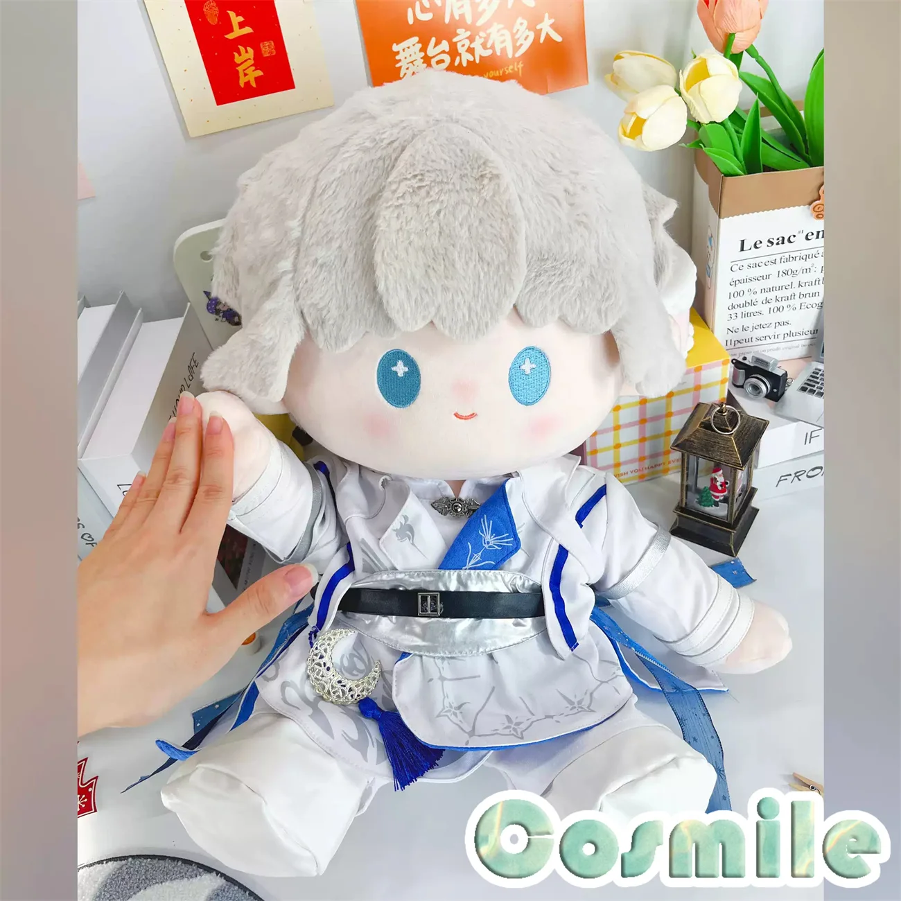 Liefde en Deepspace Shen Xinghui Daniël JavaScript Twitter Xavier Maga Knight Hunter Mode Gevulde Plushie Pluche 40cm Pop Lichaam Kleding Speelgoed Cadeau Sa