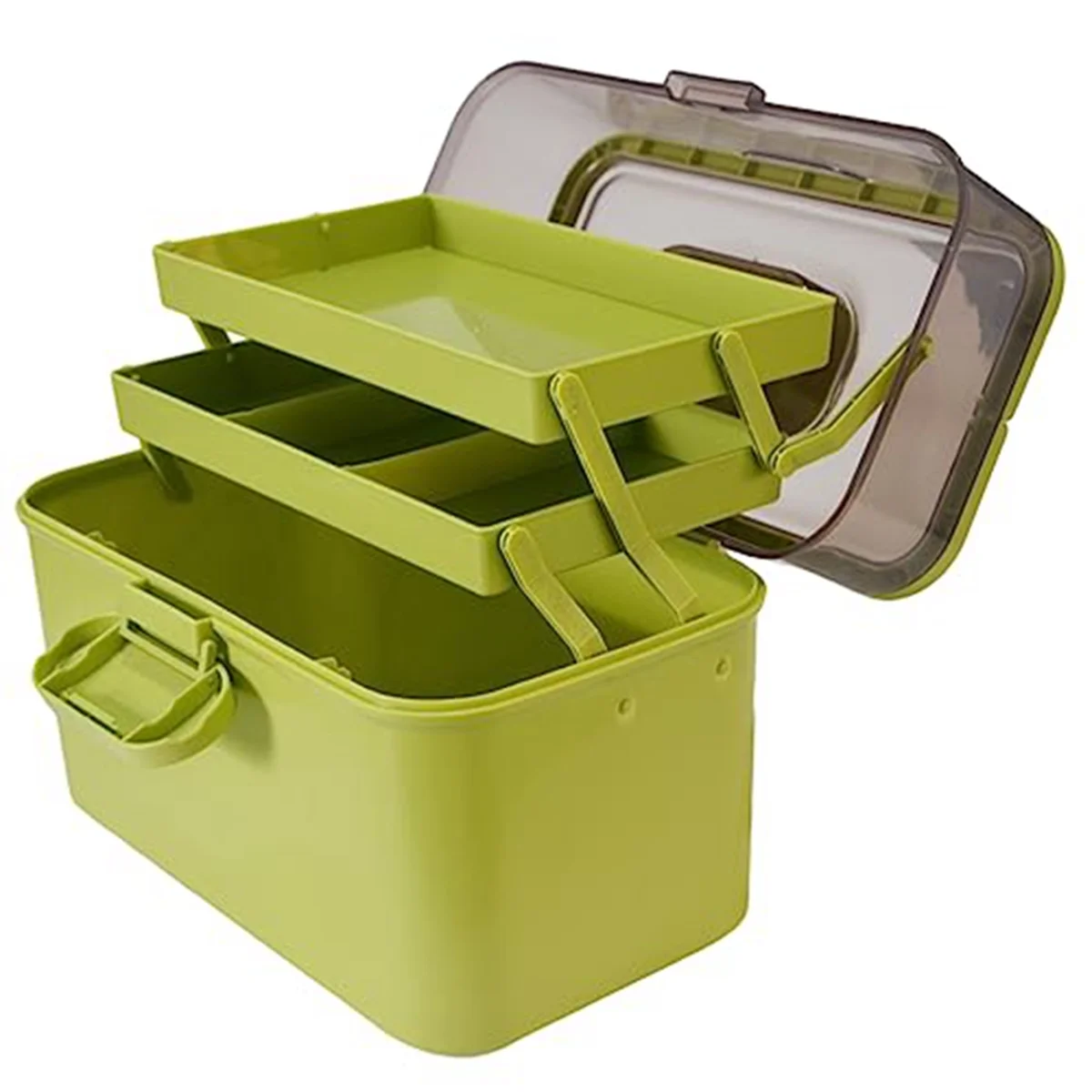 Y31A Transparent Three-Layer Folding Storage Box with Detachable Medicine Box Portable Medicine Storage Container