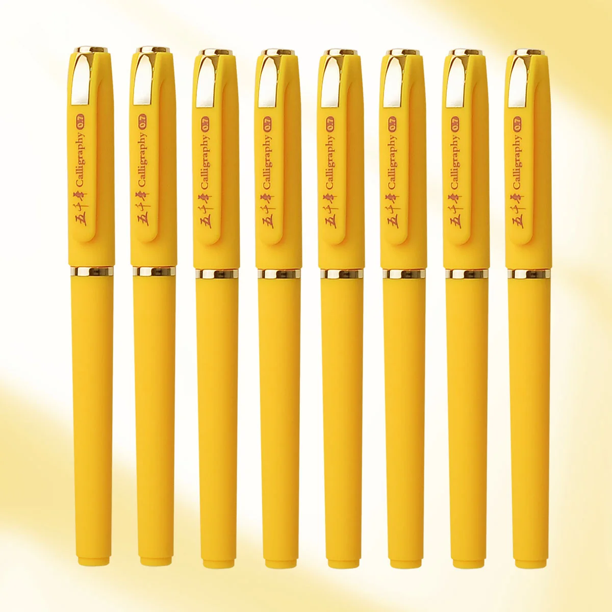 3/6/12pcs yellow ink neutral pen, 1.00mm nib, large capacity, durable, colorful pens for drawing and marking, smooth writing