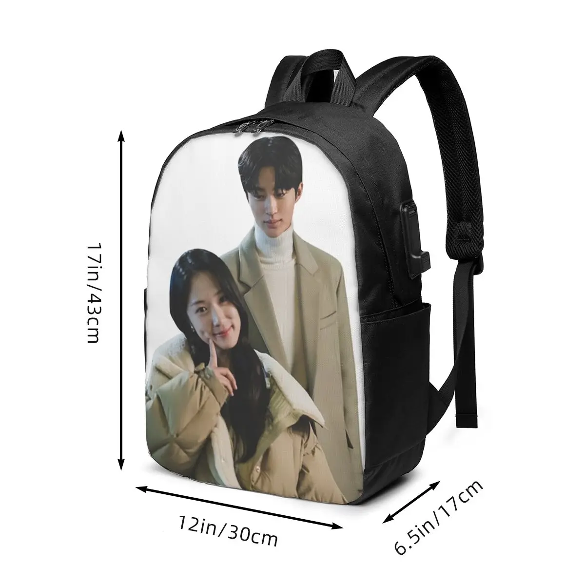 Lovely Runner Kdrama Fanart Backpack Travel Notebook Bag Computer College Student School Bag Laptop Shoulder Bags for Men Women view 6