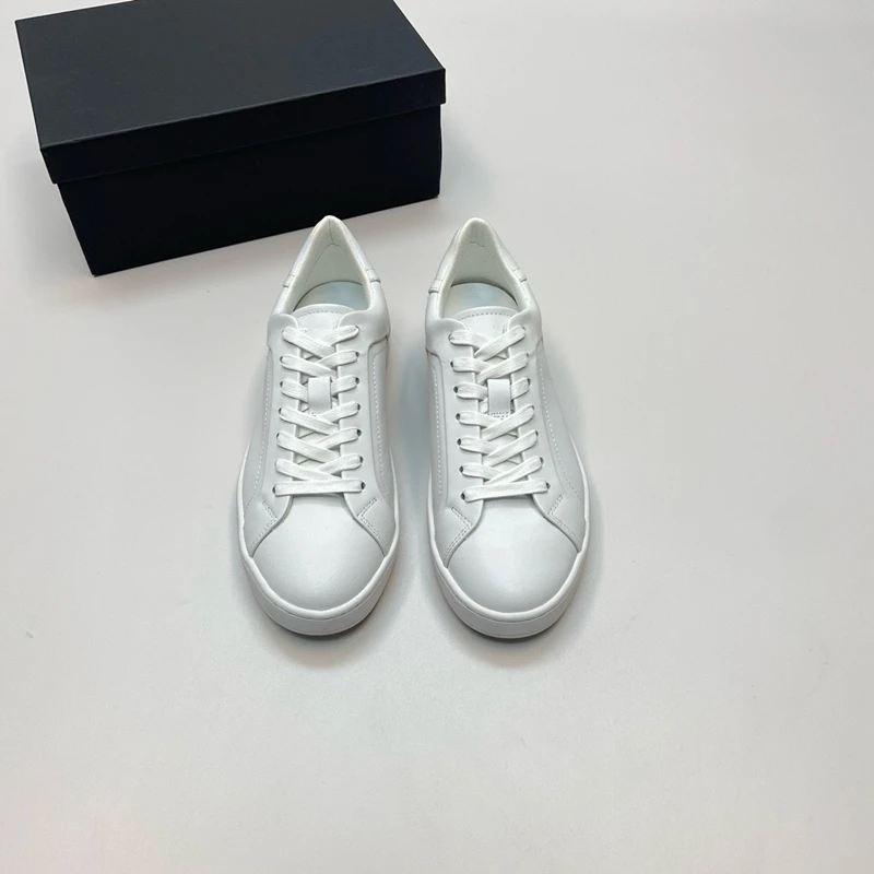 Jenny&Dave Nordic Minimalist White Shoes Fashion Girls Flat Sneakers Women Genuine Leather Vulcanized Shoes Women