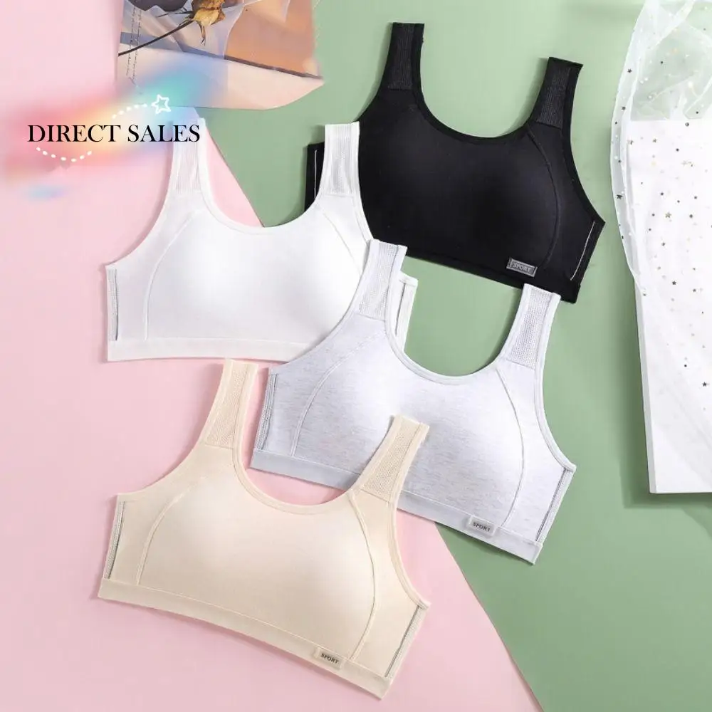 

Lingerie Mesh Wireless Bra Women Vest Tops Sweet School Girls Bras Intimates Underwear Push Up Bra Daily