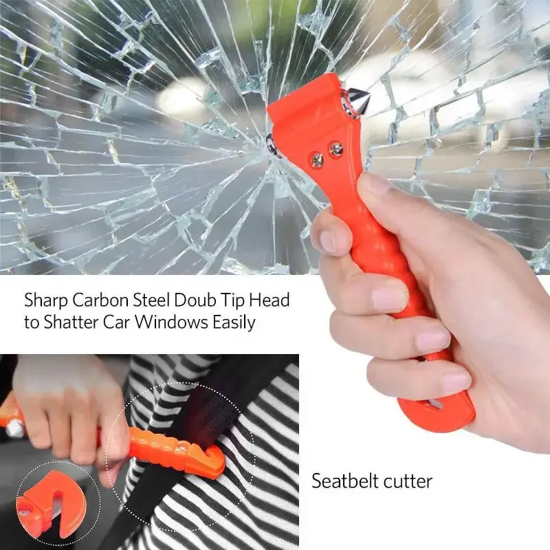 Car Safety Hammer Emergency Escape Tool Mini Stainless Steel Window Breaker Life Saving Hammer for Bus Vehicle Self Rescue Amagi