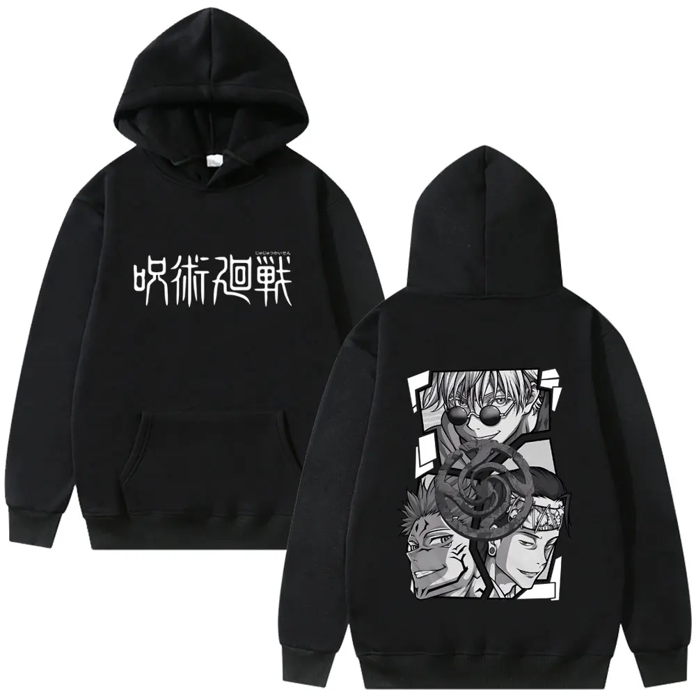 

Anime Jujutsu Kaisen Hoodie Gojo Satoru Pullover Geto Suguru Hoodies Ryomen Sukuna Sweatshirt Men Women Vintage Casual Tracksuit