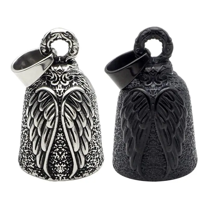 Biker Bells For Motorcycles Luck Bell For Cycling Motorcycle Bell Accessories For Good Luck Angel Wings Riding Luck Key Chain