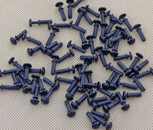 

100pcs R3065 3.1mm Diameter Hole White Black Nylon Plastic Insulating Fastener Retainer Cover PC Board Clip R Type Push Rivet