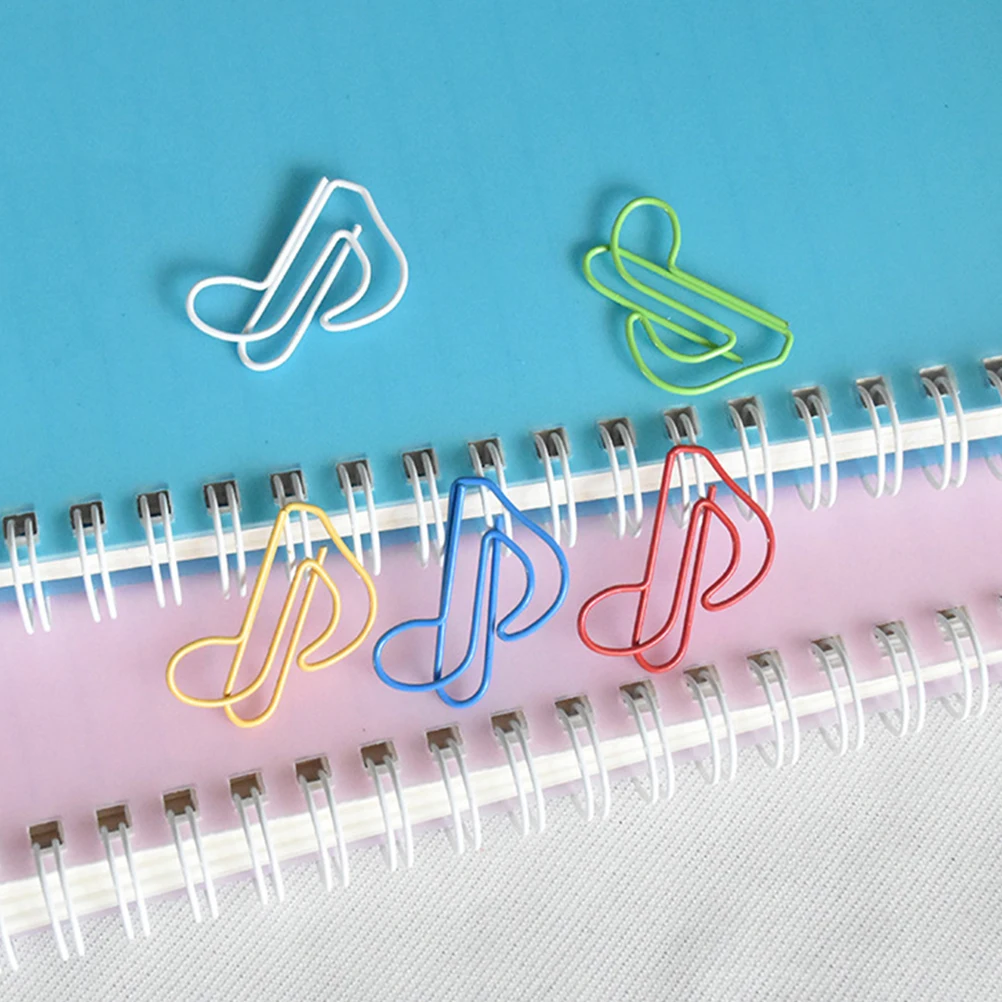 

Metal Music Note Paper Clips Colorful Bookmarks Cute Bookmark Paper Clips Holder Office Supplies Student Gifts Sturdy Design