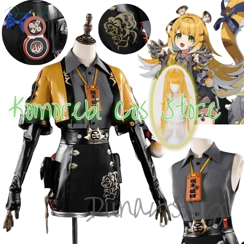 

Zenless Zone Zero Ju Fufu Jacket Shorts Cosplay Costume Wig Uniform Yunkui Summit Halloween Party for Women Girls Carnival Props