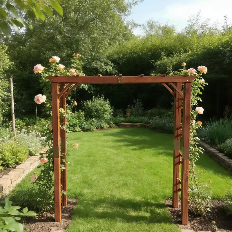 JX Modern Solid Wood Garden Arches, Suitable for Plant Climbing, Are Aesthetically Pleasing in Shape and Structurally Stable