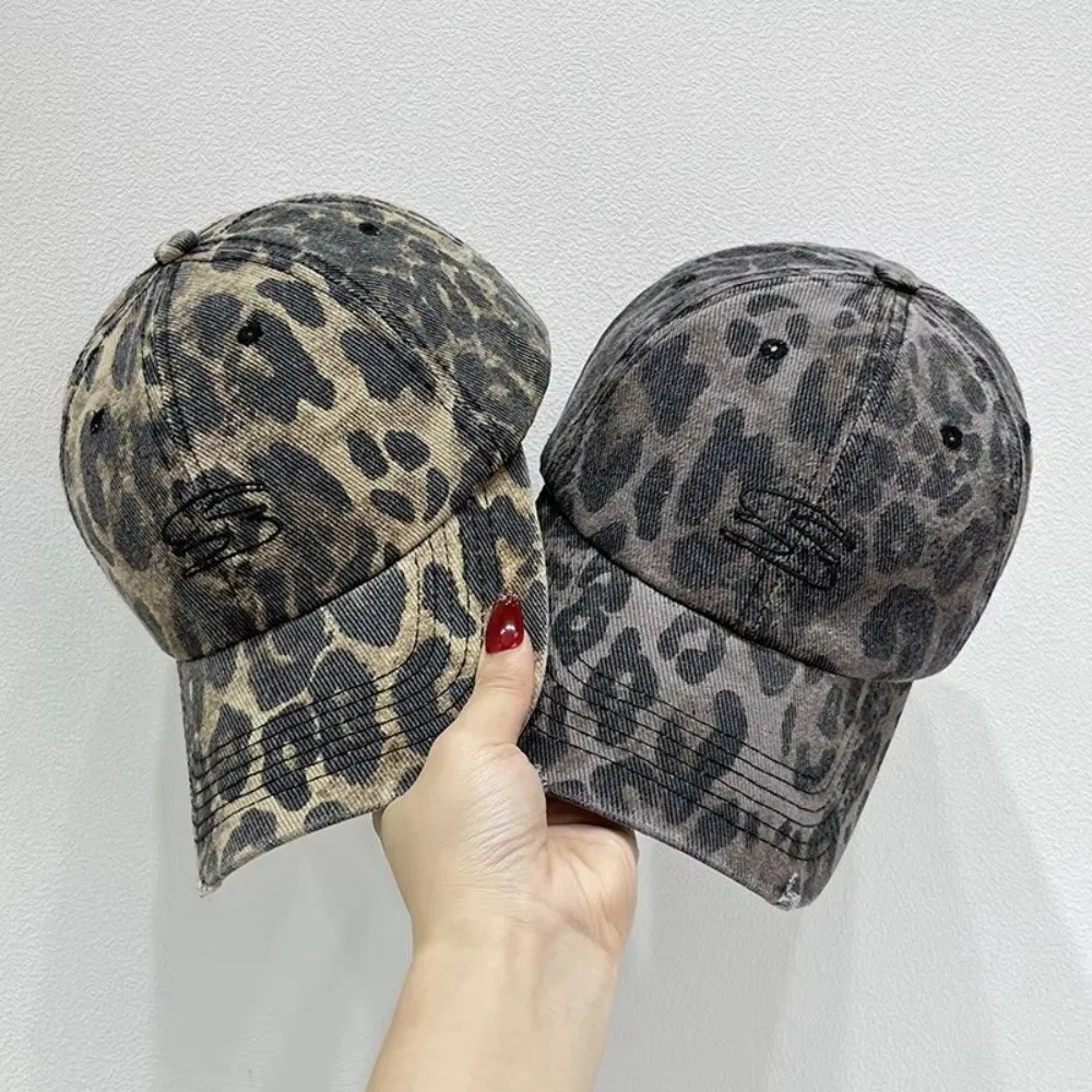 Mode-Accessoire, Retro-Hut mit Leopardenmuster, verstellbarer Riemen, atmungsaktive Baseballkappe, Sonnenhut für Männer und Frauen – Detail 7